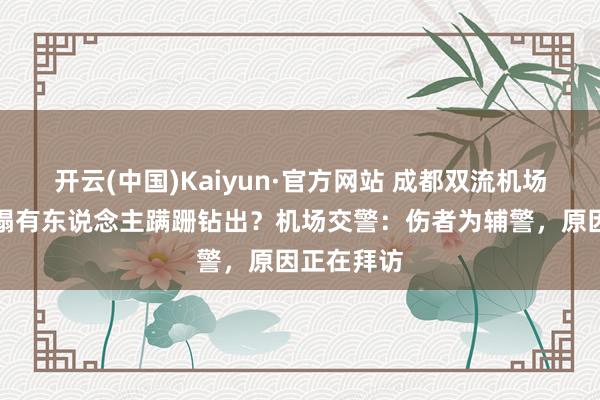 开云(中国)Kaiyun·官方网站 成都双流机场岗位被撞塌有东说念主蹒跚钻出？机场交警：伤者为辅警，原因正在拜访