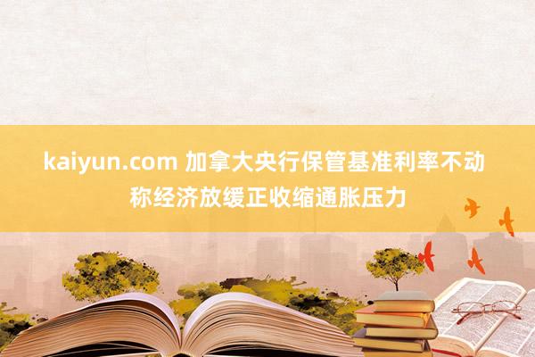 kaiyun.com 加拿大央行保管基准利率不动 称经济放缓正收缩通胀压力