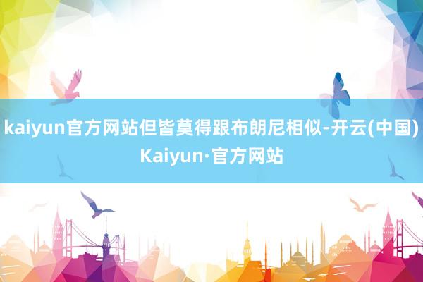 kaiyun官方网站但皆莫得跟布朗尼相似-开云(中国)Kaiyun·官方网站