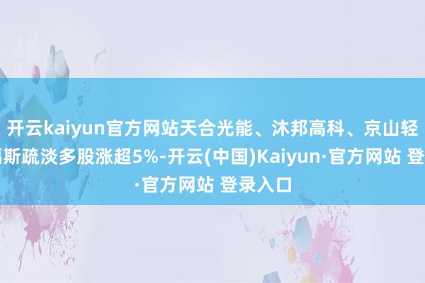 开云kaiyun官方网站天合光能、沐邦高科、京山轻机、福斯疏淡多股涨超5%-开云(中国)Kaiyun·官方网站 登录入口